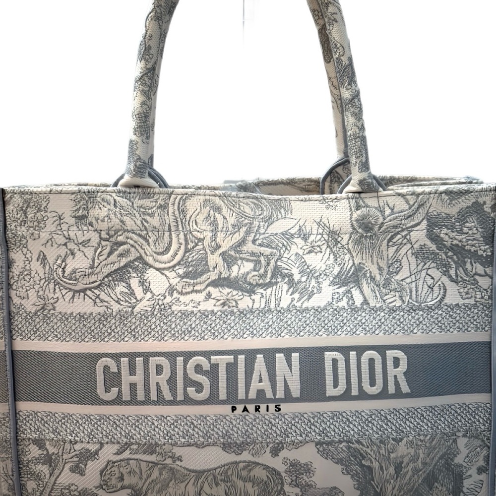 Medium Dior Beige and Gray Book Tote (Dust bag and Paper bag included) - Picture 4 of 5